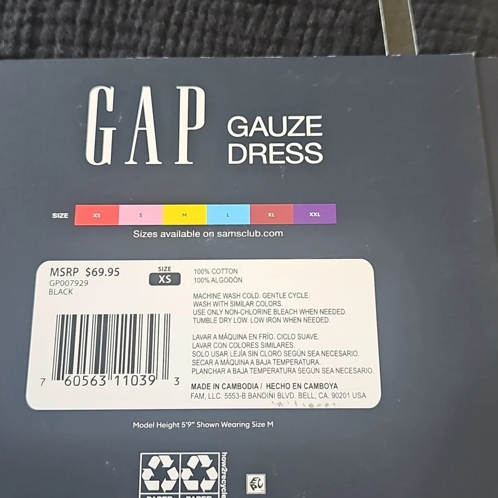 Gap Women's Gauze Tiered Dress Black